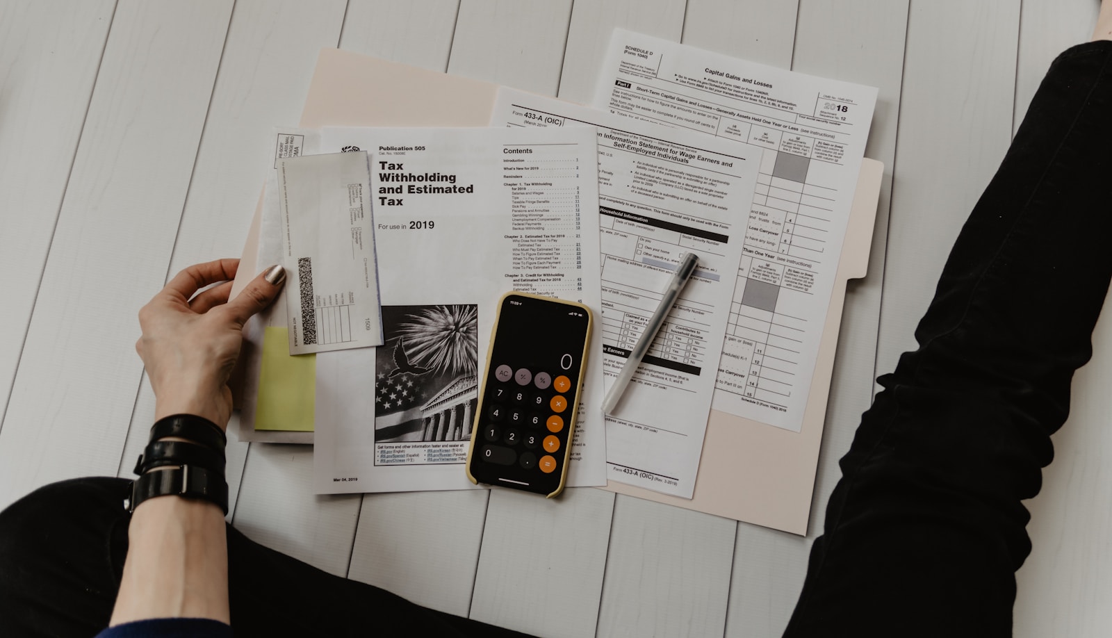 Financial documents and planning materials